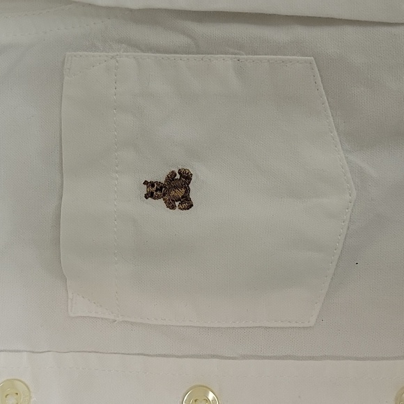 Baby Gap Toddler Sz 4 White Button-Up Shirt with Embroidered Logo. NWT - Picture 3 of 6
